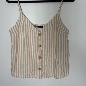 Abercrombie and fitch tank top striped button up women’s medium
